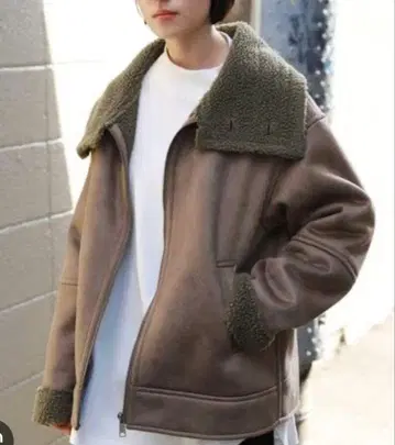 페이크 무스탕 빅 봄버 자켓 니코앤드