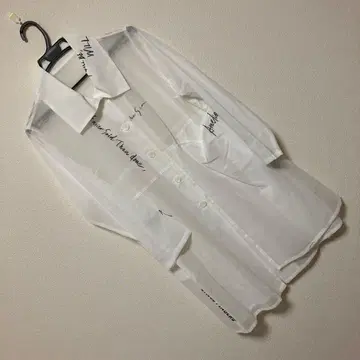 제니 가르송 화이트 프린트 긴팔 셔츠 겉옷 프리