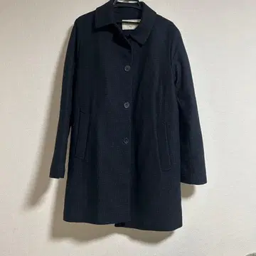 메종 키츠네 체스터 코트 M 다크 블루