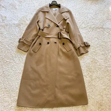 인기 완판 셀프레이드 울 혼방 리버 트렌치코트 울 더블 페이스