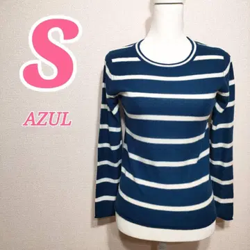 AZUL basic 긴팔 니트 S 보더 스웨터 봄/가을 내추럴