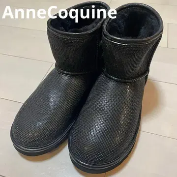 앙코퀸 무스탕 부츠 키라키라 리얼 무스탕 보아 부츠 블랙 L