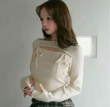 andmary Bebe knit tops ivory