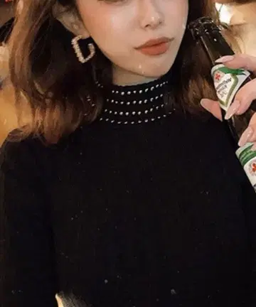 eimy 이스토아 스터드 터틀 니트 풀오버