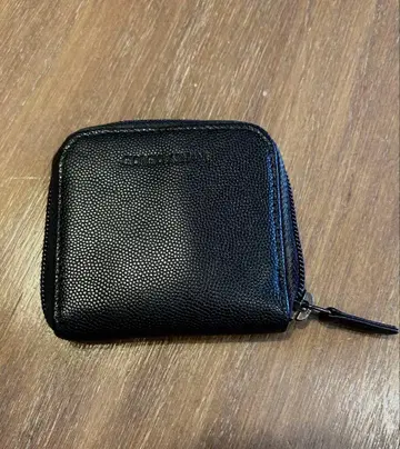 조르지오 아르마니 블랙 가죽 코인 케이스