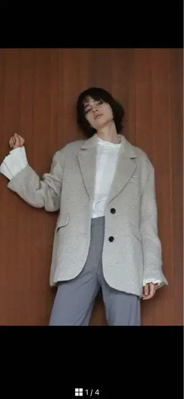 CLANE MIX SHAGGY OVERTAILORED JACKET