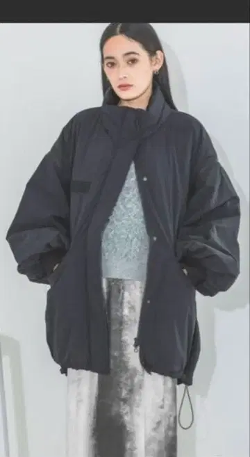 JEANASIS 소매 2WAY M-65 코트 블랙