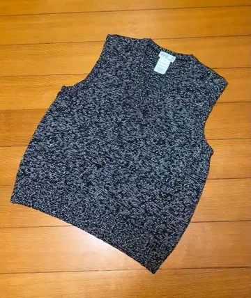 agnes b 믹스 니트 V넥 베스트 프랑스제 레어