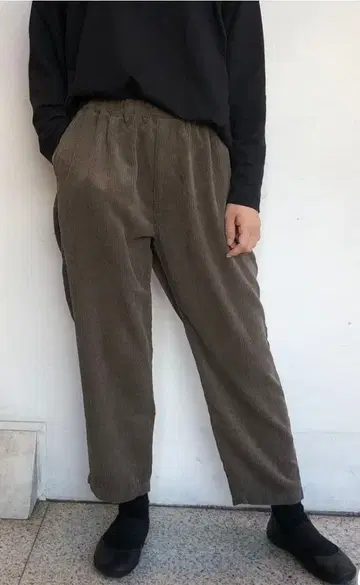 새상품급 무인양품 코듀로이 카고 와이드 팬츠