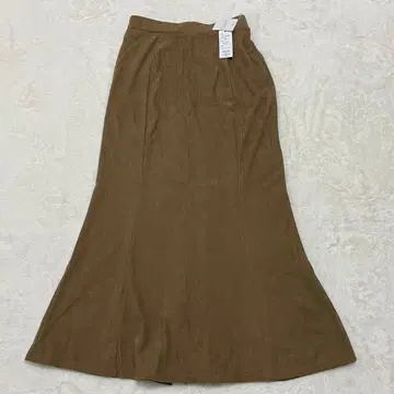 브라운 코듀로이 플레어 슬릿 M 스커트