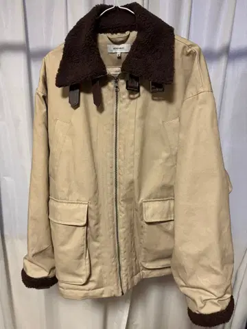 빅 실루엣 보아 절개 밀리터리 봄버 자켓/뒷면 충전솜 퀼팅