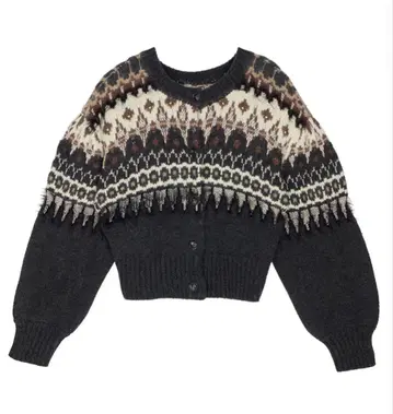 ameri UND 2WAY LADY NORDIC KNIT CARDIGAN