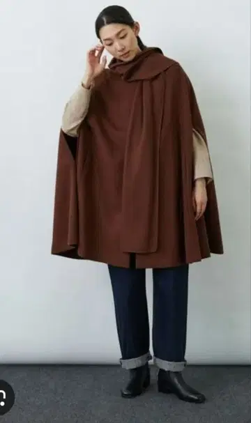 새상품급 로와지르 망토 코트 숏 비버 super140s 램스울