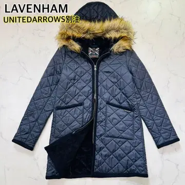 [ 컨디션 최상 ] 라벤햄 애로우즈 별주 퀼팅 코트 보아 안감 영국제 S