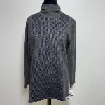 일본제 새상품 따뜻한 소재 베리 본 패턴 절개 튜닉 차콜