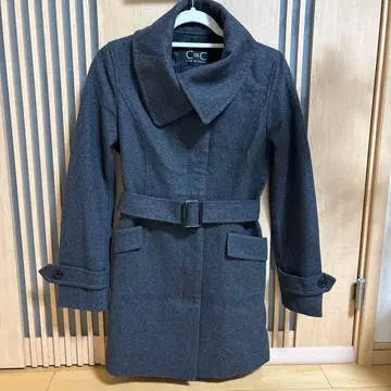 CDEC 쿠 드 샹스 그레이 벨트 울 코트 38 (주)월드