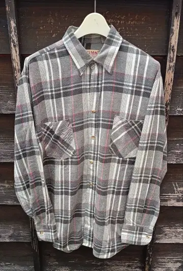 [진품] 1980s 빅맥 BIG MAC 라이트 플란넬 셔츠 불가리아 제