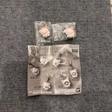 산리오 포근포근 스노우 헬로키티 메지루시 액세서리 2개 세트