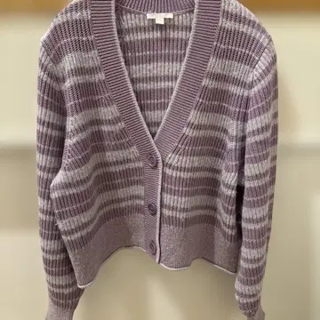 COS 퍼플 스트라이프 가디건