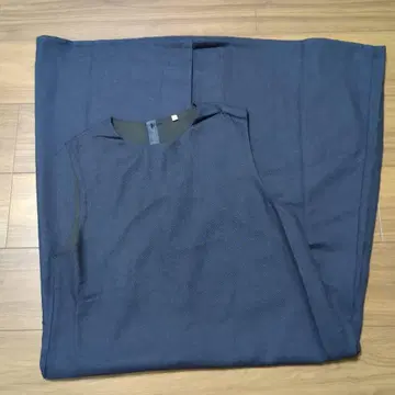 무인양품 이번 시즌 구매 기모 네이비 오버롤 스커트 롱 원피스