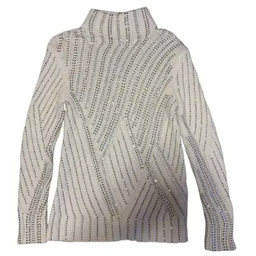 ERMANNO SCERVINO 쉘비노 화이트 케이블 니트 장식