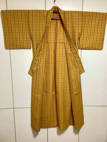[미사용] 노랑 팔조 무늬 기모노 150cm