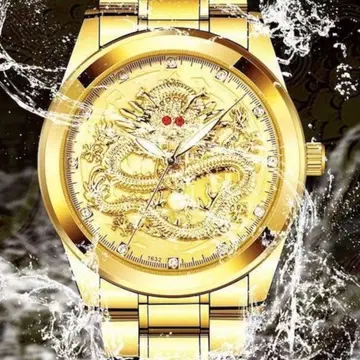 드래곤 스타일 손목시계 럭셔리 손목시계 남성용 골드 x 골드1