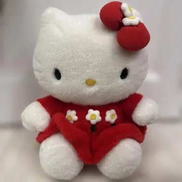 헬로키티 봉제 인형 빨간색 드레스 약 40cm 레트로 헤이세이