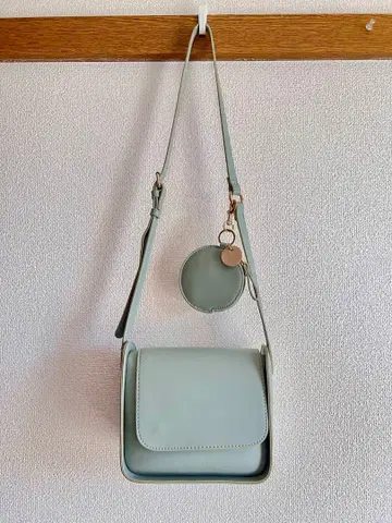 원형 파우치 포함 플랩 숄더 민트 cache cache 카슈카슈