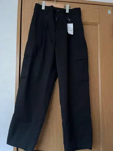 블랙 와이드 팬츠 4 포켓