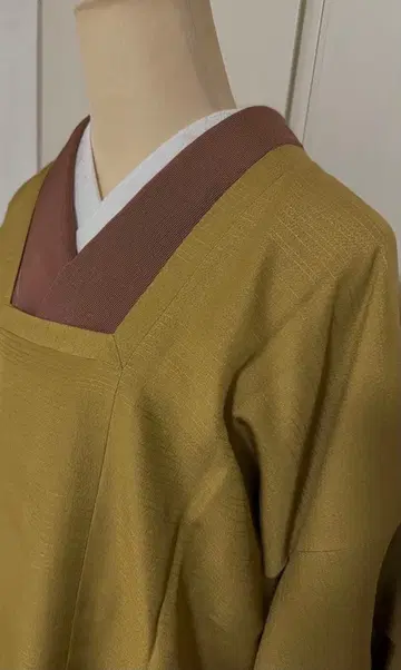 미사용품 지문지에 에바카스리 패턴 롱 도기 코트