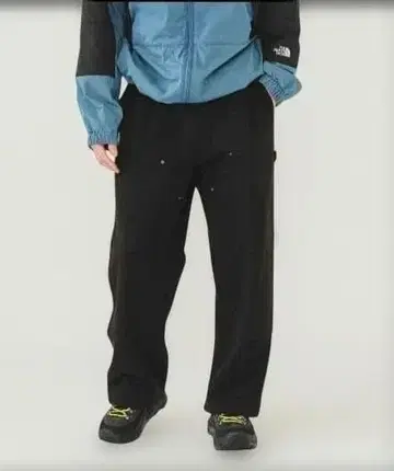 BEAMS 더블니 스웨트 팬츠 블랙 S 사이즈