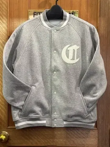 M 그레이 면 일본제 미사용 새상품 바시티 자켓 블루종 남성용 점퍼