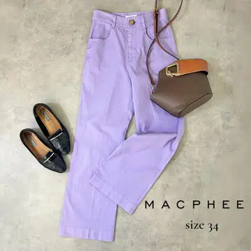 MACPHEE 라벤더 / 슬림 레그 스트레이트 팬츠 34 S 상당