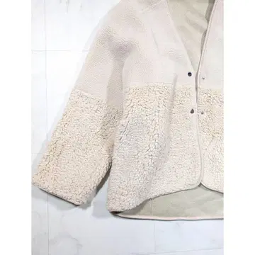 보아 무스탕 코트 샌드 베이지 리버서블 야마다야 스콧 클럽