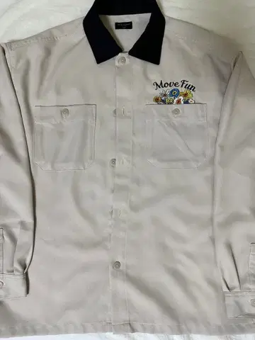 백 넘버 베이지 긴팔 셔츠 M