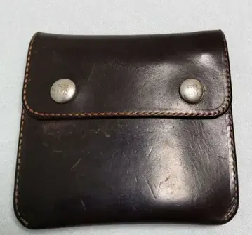 오일 가죽제 지갑 브라운