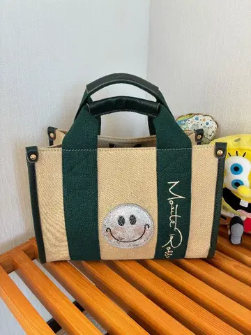 Monte Rassi 스트라이프 토트백 정가 12000엔