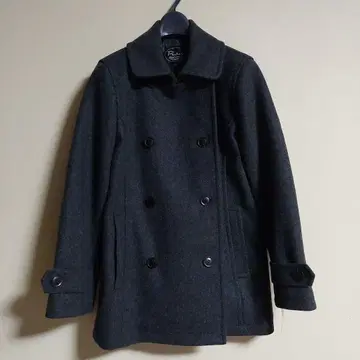 다크 그레이 울 혼방 피 코트