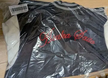 블랙 화이트 자수 자켓 XL 사이토 아스카