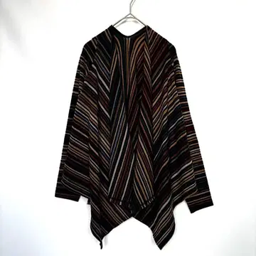 요건 레일 울 100 변형 가디건 겉옷 스트라이프