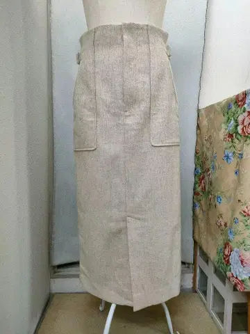 알아바일 베이지 롱 스커트