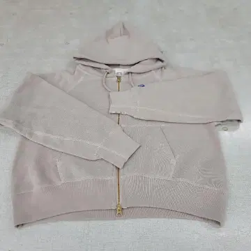 베이지 후드 부착 후드티 사이즈 2