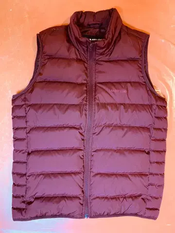 랜즈 엔드 버건디 다운 베스트 S