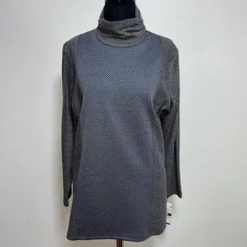 일본제 새상품 따뜻한 소재 베리 본 패턴 절개 튜닉 셔링 블루