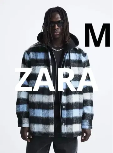 새상품급 즉시 완판 고배색 ZARA 텍스처 체크 셔츠 자켓 M