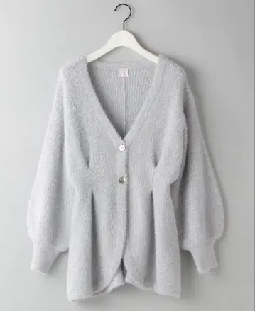V넥 라메 니트 가디건