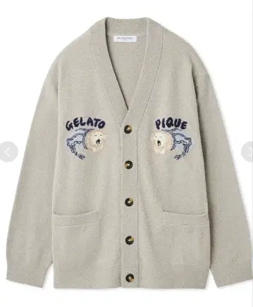 GELATO PIQUE 고양이 자수 가디건