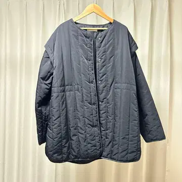 [cepo] 세로 퀼팅 자켓 2WAY 블랙 베스트