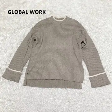 a2068 [글로벌 워크] 니트 L 캐주얼 앞뒤 기장 비대칭 헴